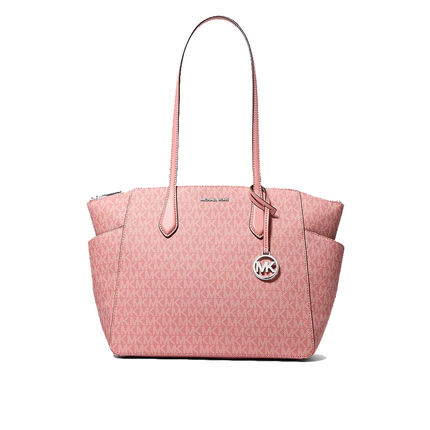 Michael Kors Women's Marilyn Medium Signature Logo Tote Bag Sunset Rose
