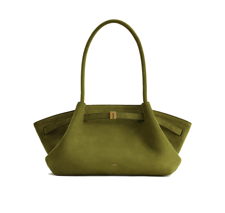JW PEI Women's Hana Wide Faux Suede Tote Bag - Olive Green