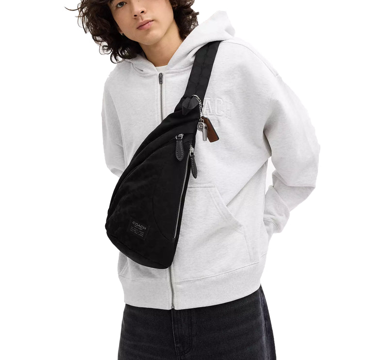 Coach Unisex Lachlan Sling In Signature Nylon Black