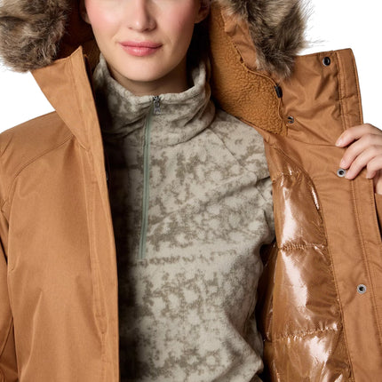 Columbia Women's Suttle Mountain Long Insulated Jacket Camel Brown