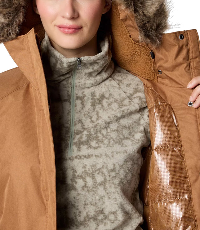 Columbia Women's Suttle Mountain Long Insulated Jacket Camel Brown