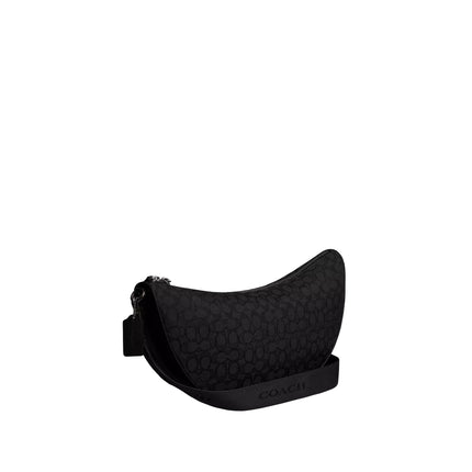 Coach Unisex Hall Soft Sling Bag 45 In Signature Jacquard Black