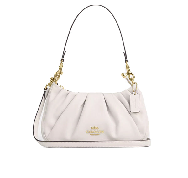 Coach Women's Teri Shoulder Bag With Ruching Gold/Chalk