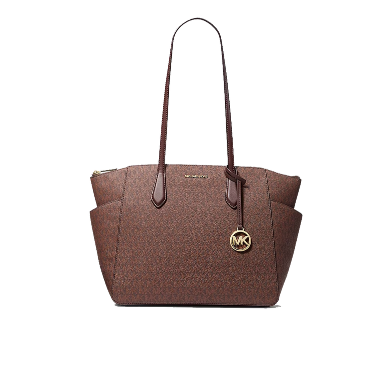 Michael Kors Women's Marilyn Medium Signature Logo Tote Bag Nutmeg