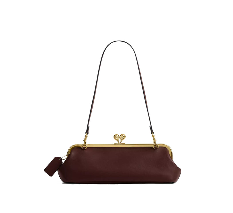 Coach Women's Kisslock Frame Bag 30 Brass/Maple