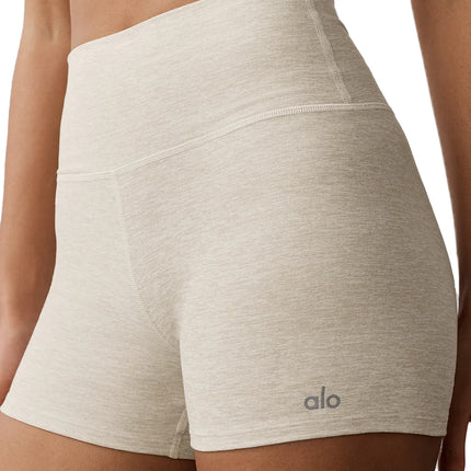 alo Women's 3" Alosoft High-Waist Carefree Short Oatmeal Heather