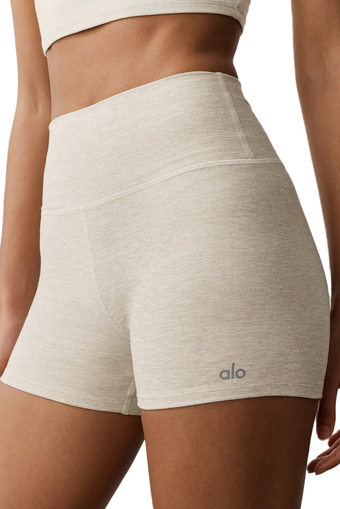 alo Women's 3" Alosoft High-Waist Carefree Short Oatmeal Heather