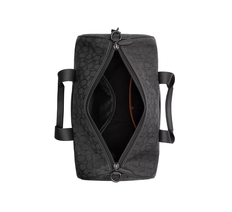 Coach Men's Theo Duffle In Signature Jacquard Black