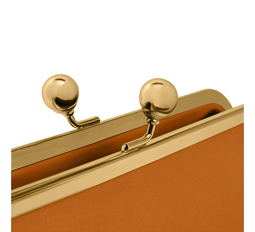Coach Women's Kisslock Frame Bag 30 Brass/Saffron