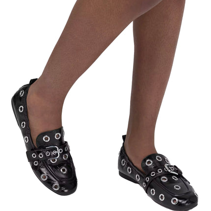 Marc Jacobs Women's The Grommet Jude Loafer Black