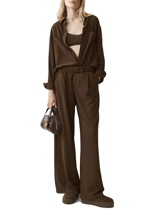 alo Women's High-Waist Dreamscape Trouser (Long) Espresso