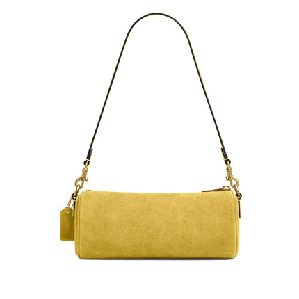 Coach Women's Barrel Bag Suede/Brass/Light Citron