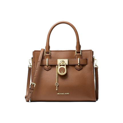 Michael Kors Women's Landon Small Leather Satchel Bag Luggage/Gold