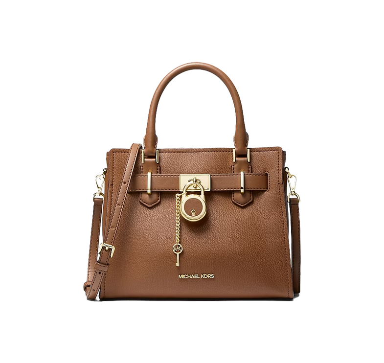 Michael Kors Women's Landon Small Leather Satchel Bag Luggage/Gold