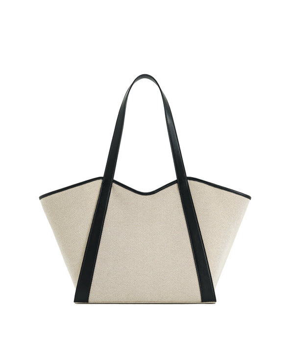 JW PEI Women's Kiana Large Capacity Tote Bag - Black Canvas