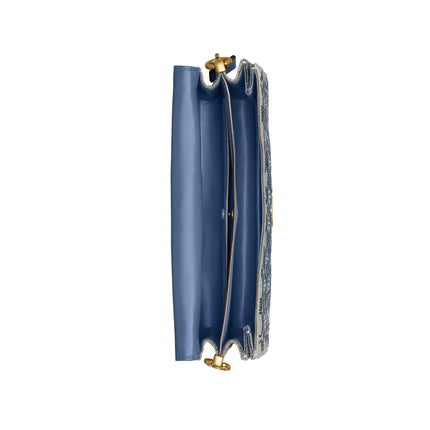Coach Women's Tabby Shoulder Bag 26 In Regenerative Cotton Denim With Crystal Signature Brass/Denim