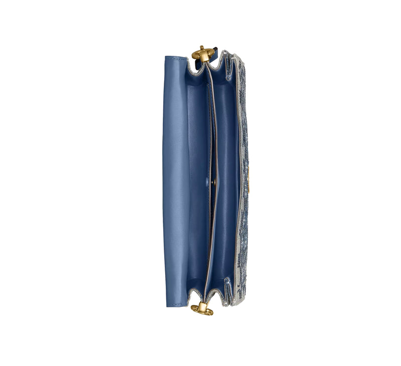Coach Women's Tabby Shoulder Bag 26 In Regenerative Cotton Denim With Crystal Signature Brass/Denim