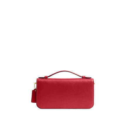 Coach Women's New York Elora Top Handle Crossbody Bag Brass/Poppy