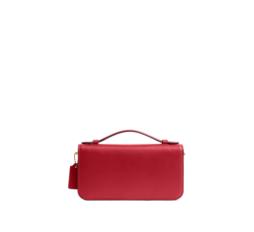 Coach Women's New York Elora Top Handle Crossbody Bag Brass/Poppy