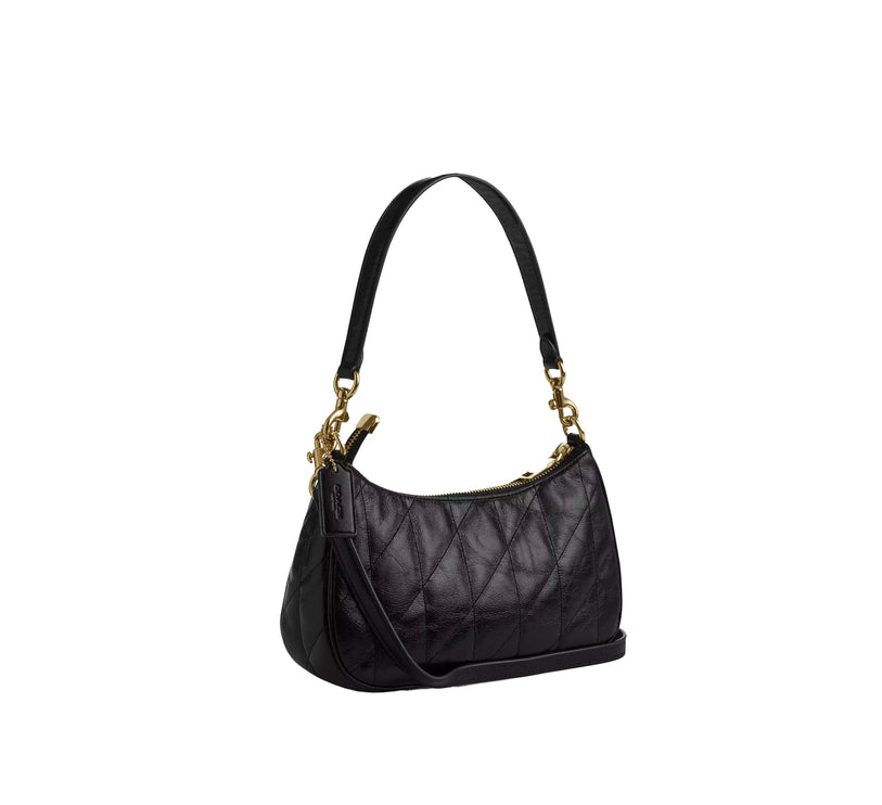 Coach Women's Teri Shoulder Bag With Quilting Gold/Black
