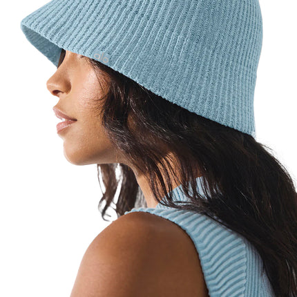 alo Women's Denim Knit Cloche - Celestial Blue/Dark Celestial Blue