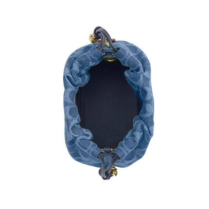 Coach Women's Faye Mini Drawstring Bag In Signature Denim Gold/Indigo