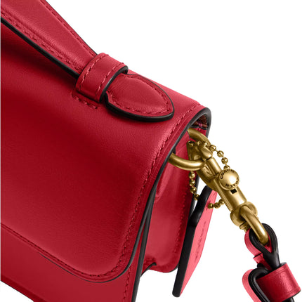 Coach Women's New York Elora Top Handle Crossbody Bag Brass/Poppy