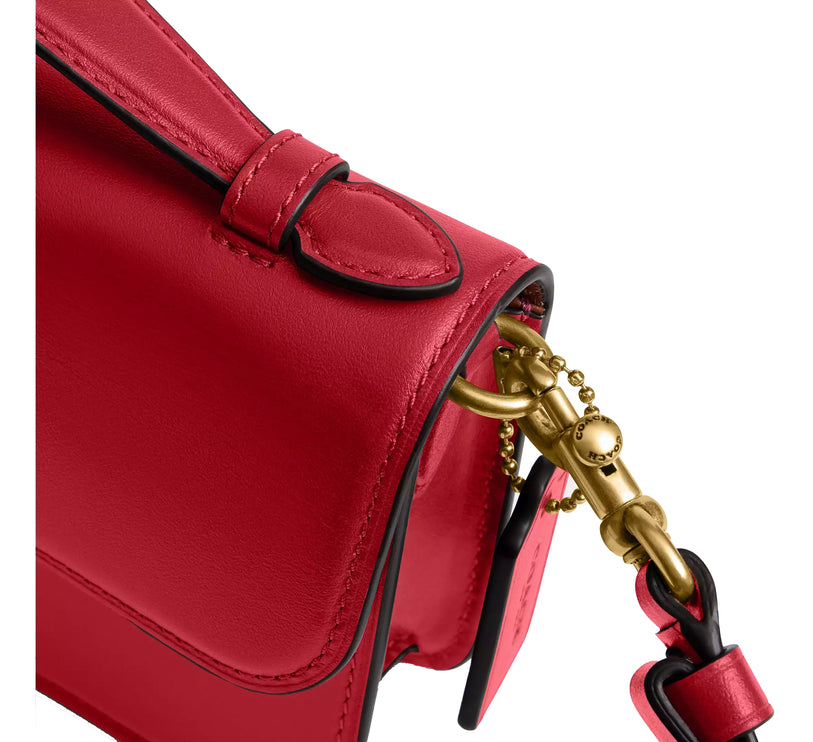 Coach Women's New York Elora Top Handle Crossbody Bag Brass/Poppy