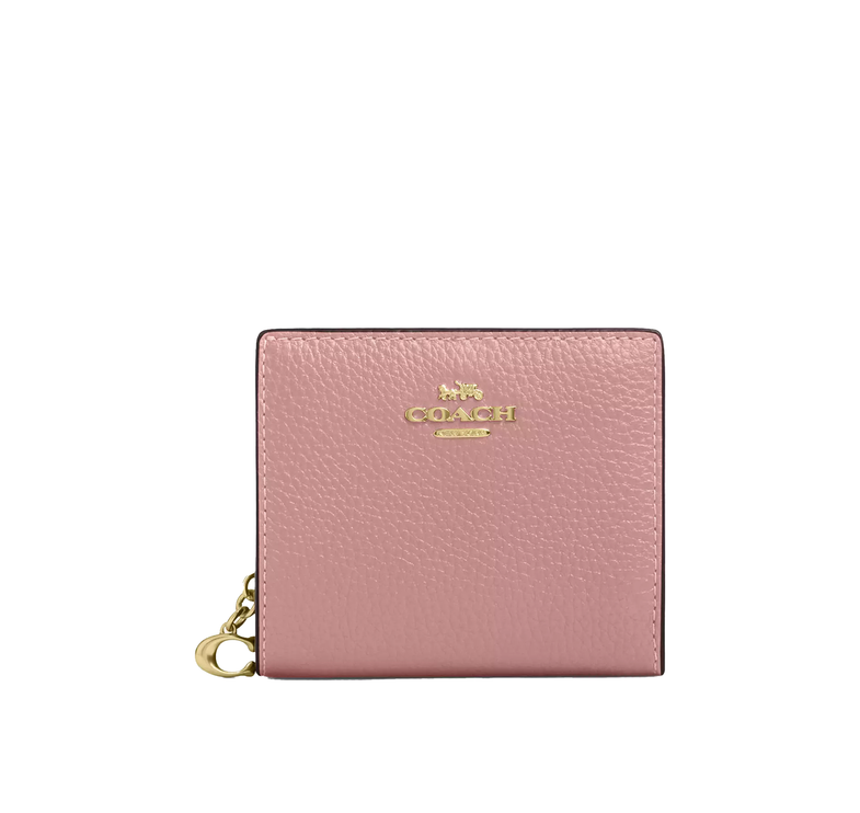 Coach Women's Snap Wallet Gold/Carnation