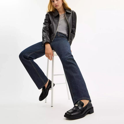Coach Women's Square Toe Loafer Black