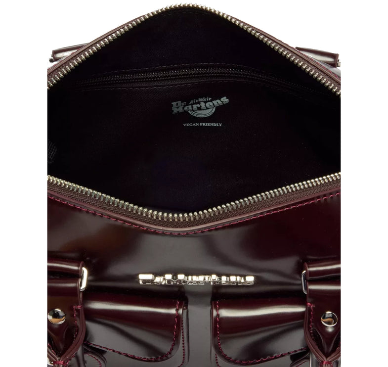 Dr. Martens Top Handle Rub Off Leather Bag Cherry Red