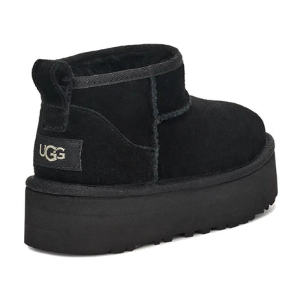 UGG Classic Ultra Mini Platform çocuk botu, siyah süet