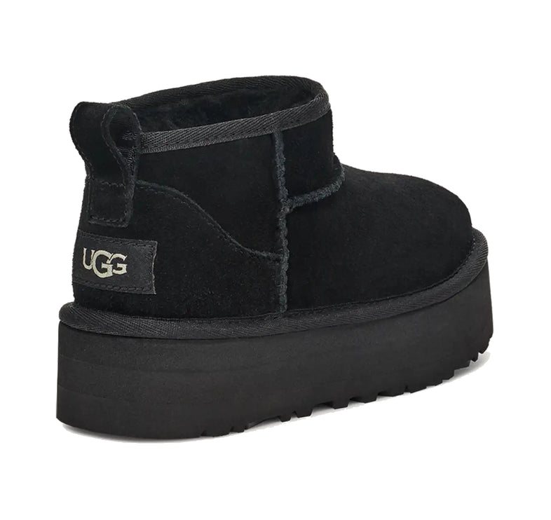 UGG Classic Ultra Mini Platform çocuk botu, siyah süet