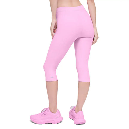 alo Women's Alosoft High-Waist Iconic 90's Capri Candy Heart Pink