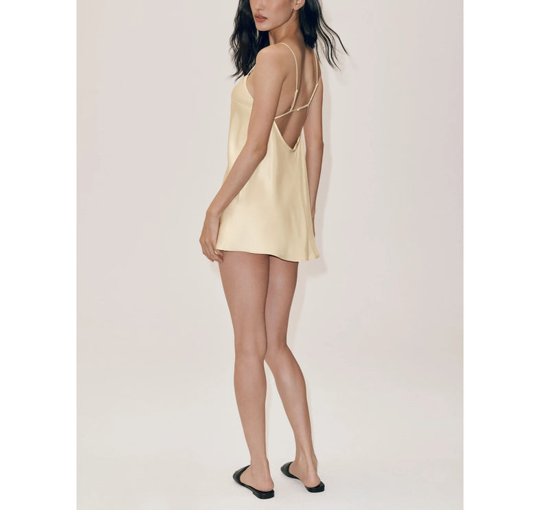 alo Women's Silk Blend Radiance Dress Sandy Beige