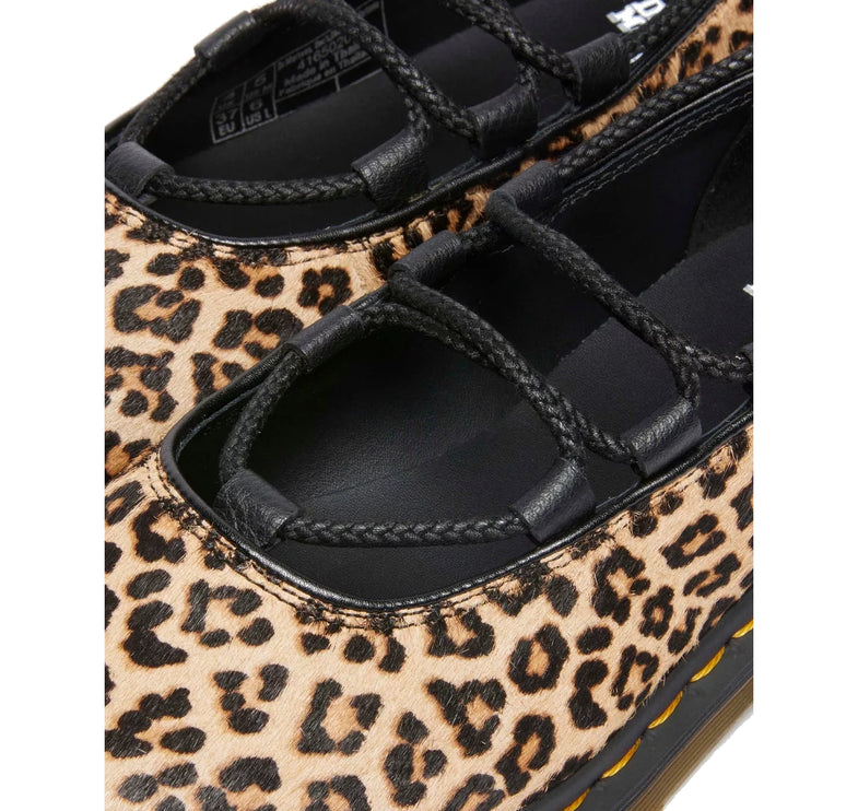 Dr. Martens Women's Elphie II Leopard Ballet Flats Light Tan