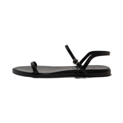 AEYDE Women's Nettie Leather Sandals Black Nappa