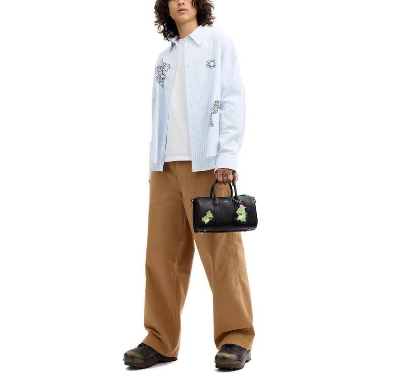 Coach Unisex Coach x Brain Dead Compass Bag 25 With Darby Dino And Charm Black