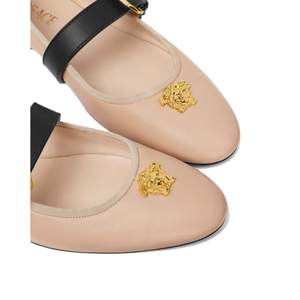 Versace Women's La Medusa Nappa Ballerinas Light Pink