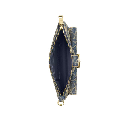 Coach Women's Ashton Wristlet In Signature Regenerative Cotton Denim Gold/Denim