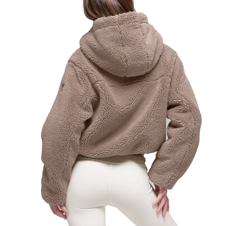 alo Women's Foxy Sherpa Jacket Chai Latte