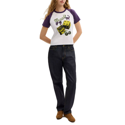 Coach Women's Charms Raglan T-Shirt In Organic Cotton Vintage Ivory Multi
