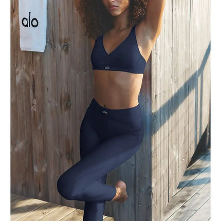 alo Women's Airlift High-Waist Top-Notch Legging Navy