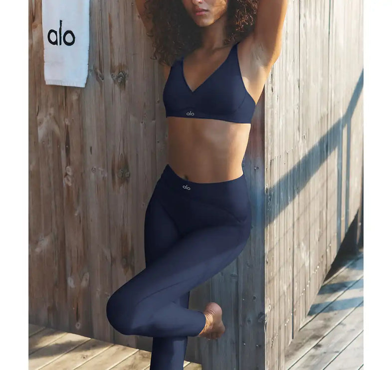 alo Women's Airlift High-Waist Top-Notch Legging Navy