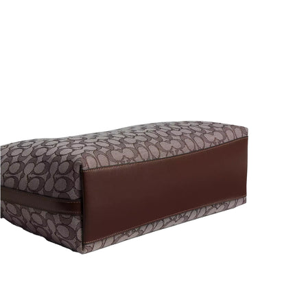 Coach Women's Juliet Shoulder Bag 38 In Signature Jacquard Brass/Oak Maple