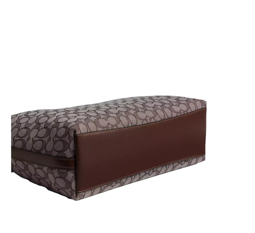 Coach Women's Juliet Shoulder Bag 38 In Signature Jacquard Brass/Oak Maple