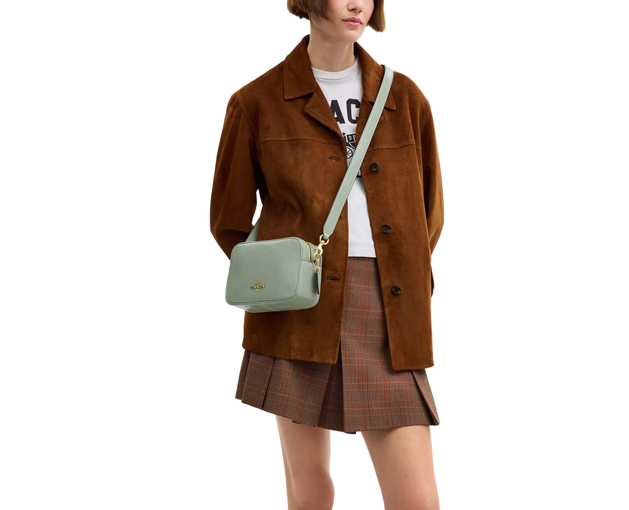 Coach Women's Mini Carey Crossbody Bag Gold/Light Pistachio