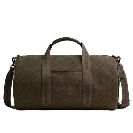 Coach Men's Theo Duffle In Signature Jacquard Olive Drab
