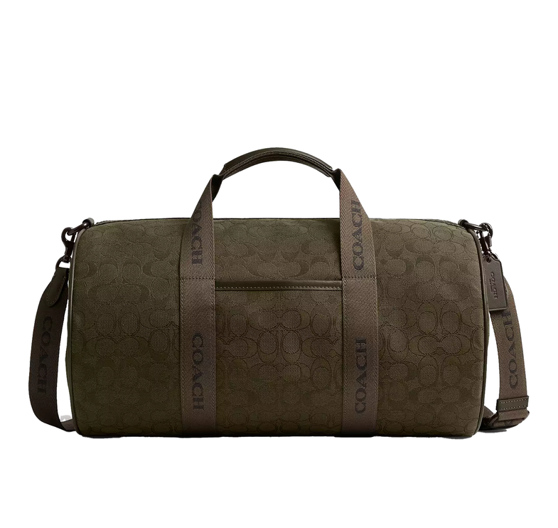 Coach Men's Theo Duffle In Signature Jacquard Olive Drab
