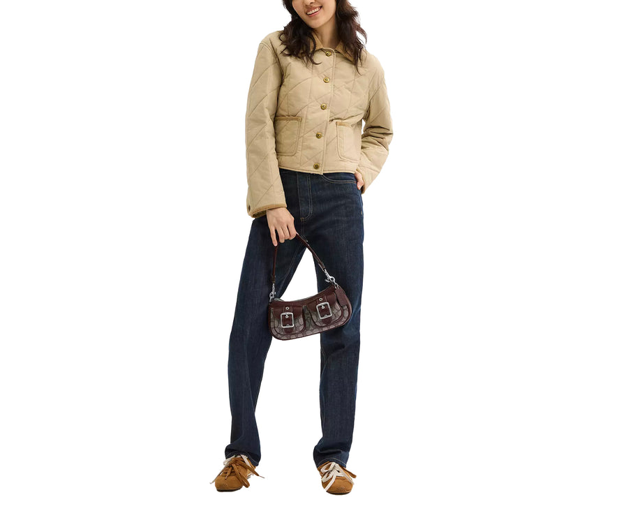 Coach Women's Ashton Bag In Signature Jacquard Silver/Oak/Maple